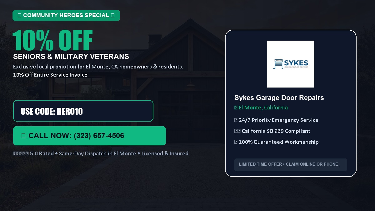 10% OFF Senior Citizens (65+) & Military / Veteran Community Discount in El Monte, CA